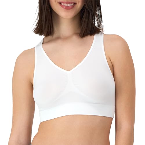 Hanes Women's Seamless Racerback Bra, Pullover Full-Coverage Bralette, 2-Pack2