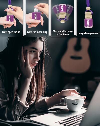Image of ikeda fragrance Car Air Freshener 4ml Car Scents | 45-Days Keep Fragrance | Automotive Hanging Diffuser Bottles | Remove Auto Odor Long-Lasting Fresh Air for Home Deodorizer (6pcs Savage Boy)