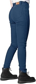 Bikers Gear Australia Women's Stretch Kevlar Lined Motorcycle Protective Boot Cut Jeans with Removable CE Armour, Blue, Si...