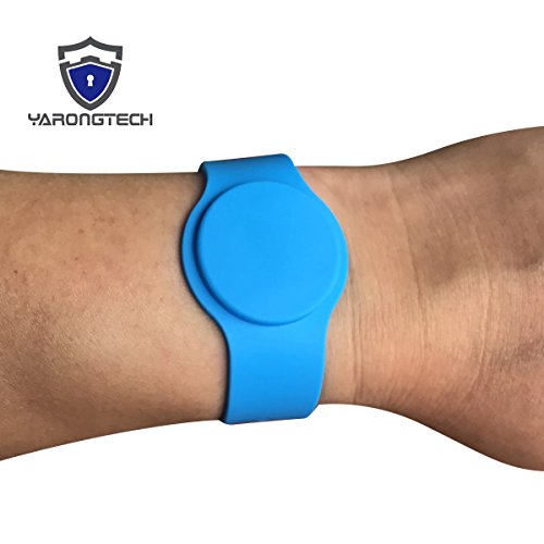 RFID MF1 S50 Chip 13,56 MHz Silikon-Armbänder, wasserdicht, Schwimmbad (5 Stück) (blau)