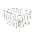 Spectrum Utility Wire Baskets for Organizing - Sturdy Steel Metal Basket Storage Organizer Bin with Handle - Open Wire Storage Baskets for Kitchen Pantry, Cabinets, Closet & Garage Shelves