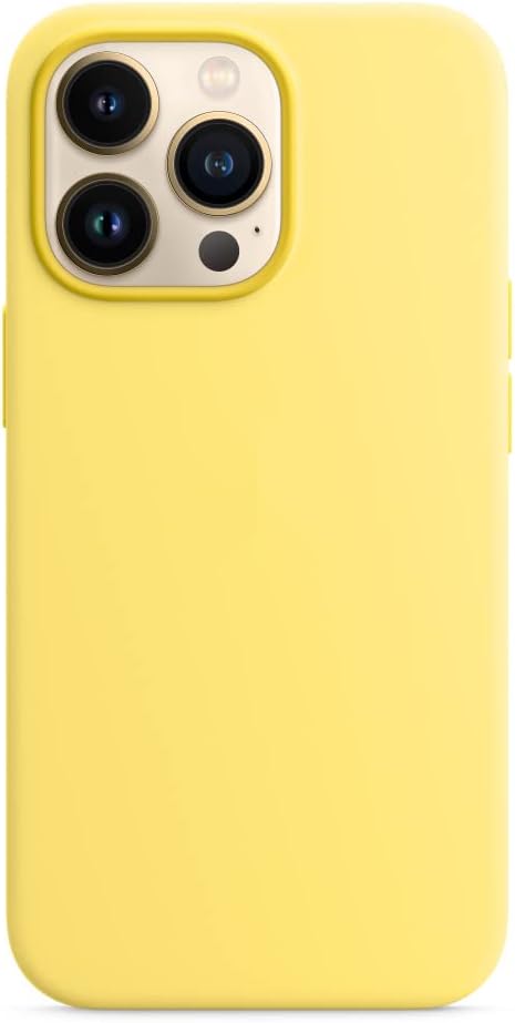Protective Cover Silicone Case Compatible with 2021 iPhone 13 Pro Max 6.7'' Display (Lemon Zest)