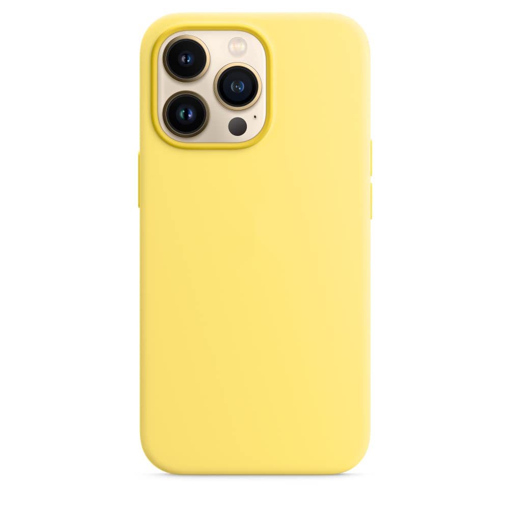 Protective Cover Silicone Case Compatible with 2021 iPhone 13 Pro Max 6.7'' Display (Lemon Zest)