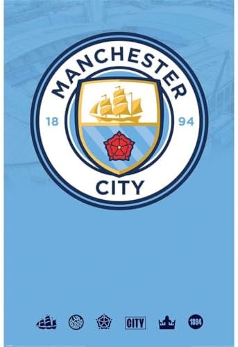 Pyramid International Manchester City Club Crest Poster 61 x 91.5...