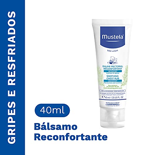 Mustela Bálsamo Reconfortante 40Ml Para Massagem Peitoral Nos Bebês Conforto De Gripes E Resfriados