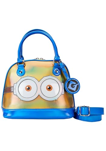 Loungefly Despicable Me Minions Crossbody Bag | Blue & Iridescent Yellow Cosplay Minions Accessories