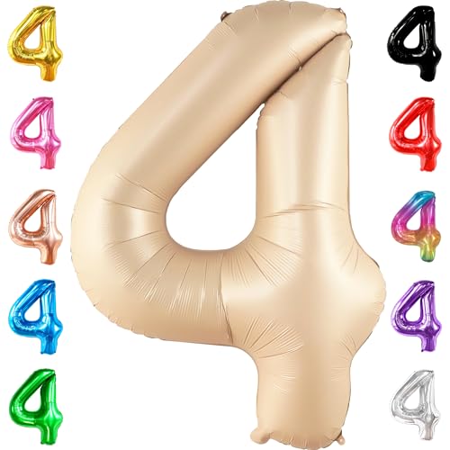Image of KatchOn Caramel 4 Balloon Number 40 Inch