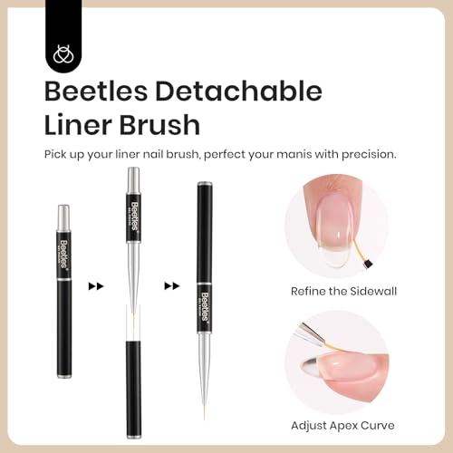 Image of Beetles Builder Gel for Nail and Blooming Gel Set, 2 Pcs 15ml Nail Art Polish for Spreading Effect Marble Stone Builder Extension, Soak Off LED Lamp DIY Manicure Nails Gifts for Women