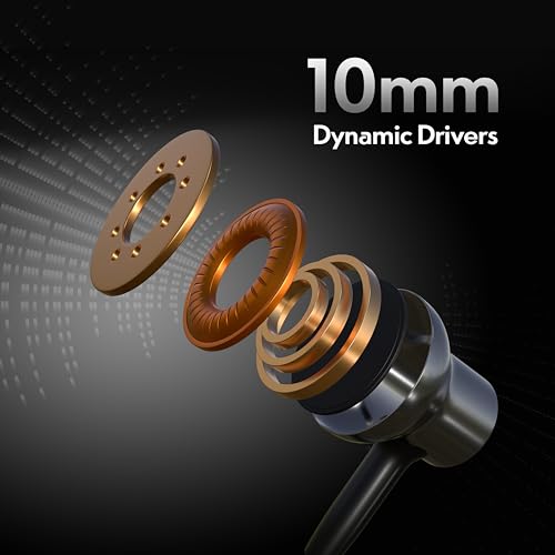 Image of MAKPOWER Type C Wired Earphone with in Line HD Microphone & Volume Controller, Heavy Bass, Premium HD Audio, 120 cm Tangle-Free Cable Compatible with, Android Smartphones & All Type-c Mobiles (Black)