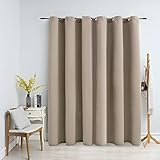 Taille : 290 x 245 cm (l x H) SKM Rideau occultant avec Anneaux en métal Beige 290x245 cm, Weight:1.9 kg,134445