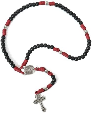 Nazareth Store St Michael Paracord Rosary Beads Rugged Rosary Necklace Strong Corded Catholic Pardon Crucifix - Image 2