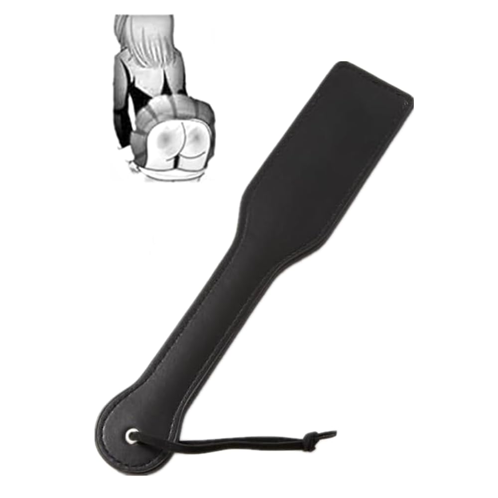 Frusta Corta In Pelle Nera Per Giochi Di Coppia - Realizzata A Mano In Pelle PU, Regalo Sensuale
