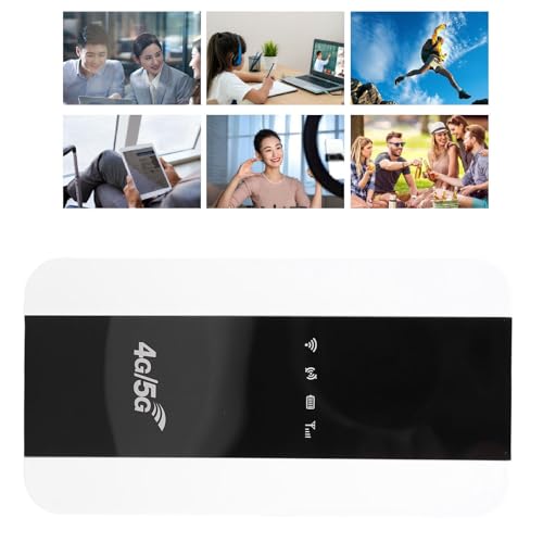 Image of 4G 5G WiFi Hotspot, Portable Travel Router with 3000mAh Battery SIM Card Slot, for Smartphones Tablets Laptops Home Travel Outdoor 150Mbps 10 Devices (US Version)