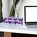 Personalized Name Plate for Desk | Clear Acrylic Office Decor with Flowers Design | Custom Desk Decorations | Ideal Personalized Gifts for Women with Name and Title Printing