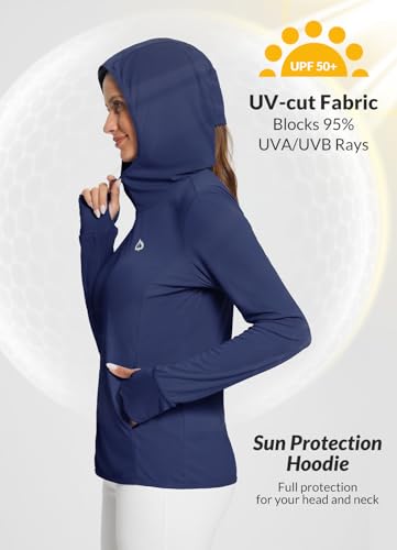 Image of baleaf Women's Sun Protection Jacket Hoodie Clothing Lightweight Long Sleeve Sun Cover Up Shirt