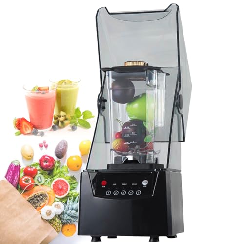 Commercial Smoothie Mixer Blender, 2200 W Stand Ice Crusher, Professional-Grade Quiet Shield, 5 Presets, 17000 rpm Fast Mixing, With 1.8 L Cup, For Smoothie Cocktails/Juices/Milkshakes