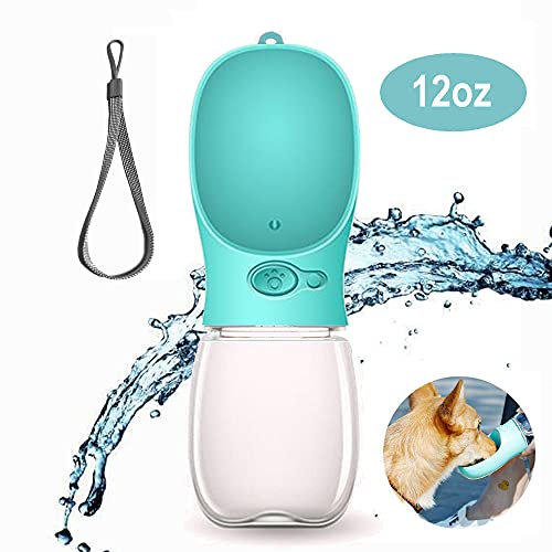 PETnSport Portable Water Dispenser - Light Weight Leak Proof Outdoor Walks Pet Dog Water Bottle (12oz, Blue) - Image 2