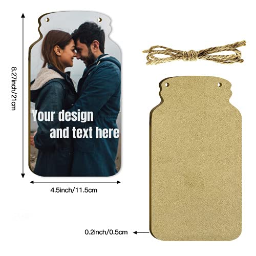 Gepersonaliseerde Decoratieve Houten Schilderij, Huis Fles-vormige Houten Frame Muur Hut Decoratie Aangepaste Foto/Tekst (Fles) - Image 3