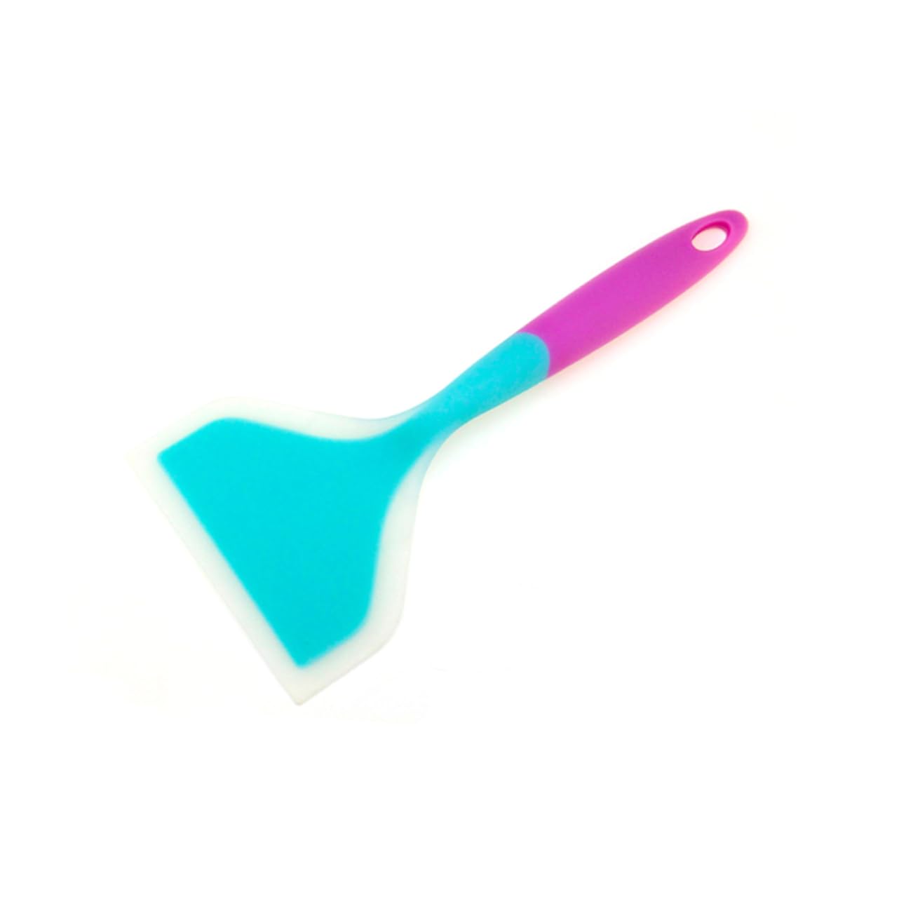 KICHOUSE 2pcs Silicone Spatula Set Non-stick Pan Turner Baking Utensil for Kitchen Cooking Random Color