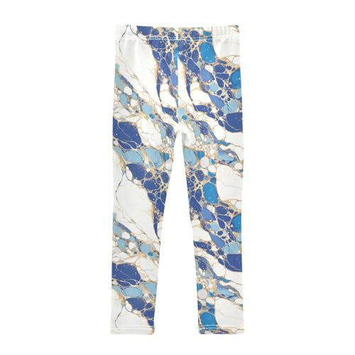 Abstract Marble Textured Pattern Kids Baby Girls Active Leggings Stretch High Waisted Yoga Pants Sports2