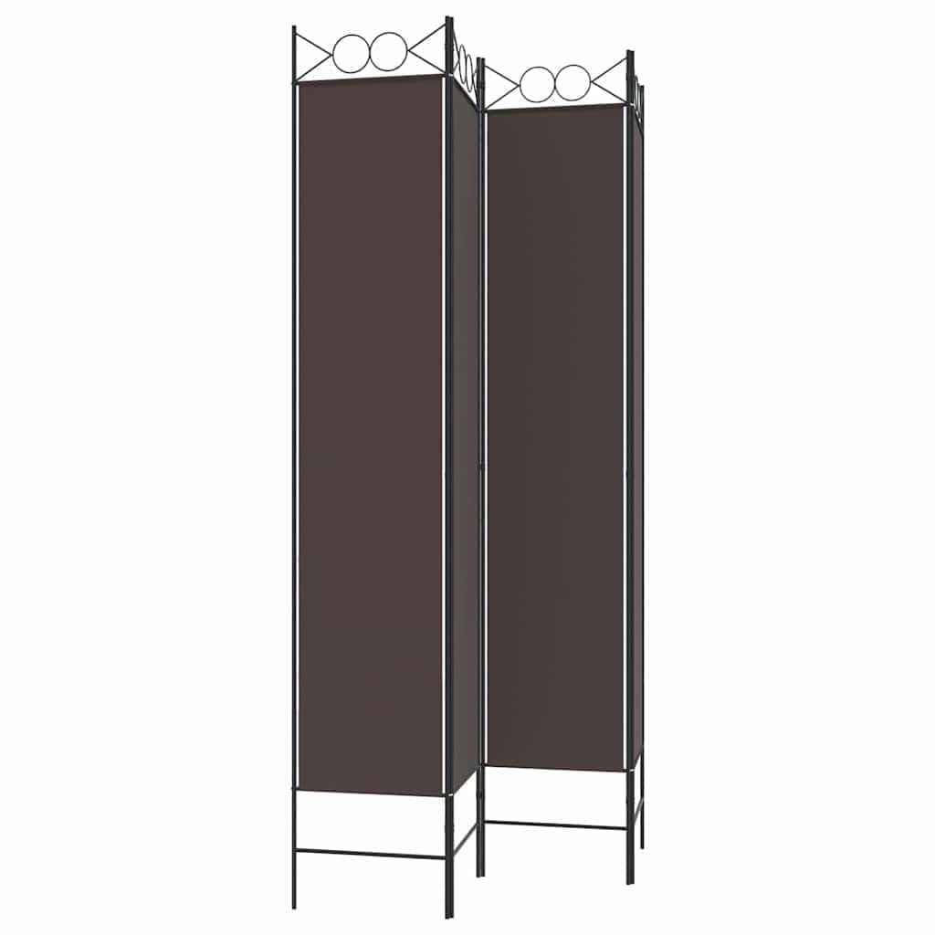 4-TLG. Paravent Braun Stoff 160x220 cm klappbar Raumteiler Sichtschutz faltbar für Wohnzimmer Schlafzimmer Büro Indoor Outdoor Nutzung