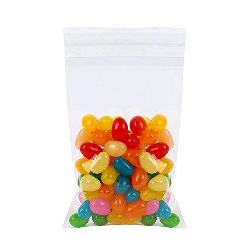 200ct Square Clear Cello Bags 5x5 Self Seal - 1.4 mils Thick Adhesive OPP Poly Bags for Jewelry Earrings Candies Bakery Candle Cookie Wedding 5'' x 5''