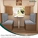 Gollense RV Dinette Cushion Covers, Stretch Camper Dinette Cushion Covers, Sectional Replacement RV Seat Covers for Travel Trailer Couch - includes 2 Backrest Cover & 2 Bench Cover (T-Grey)