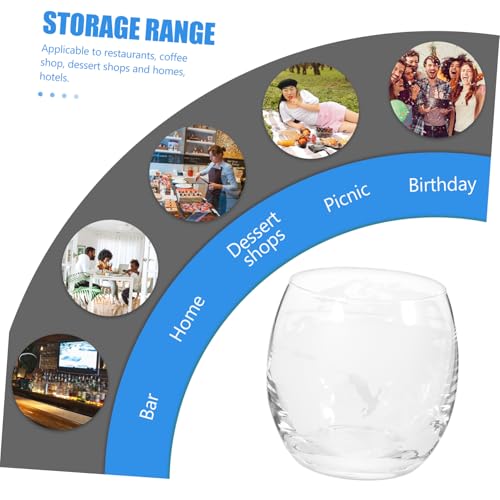Juego de 2 vasos transparentes decorativos miniatura 5