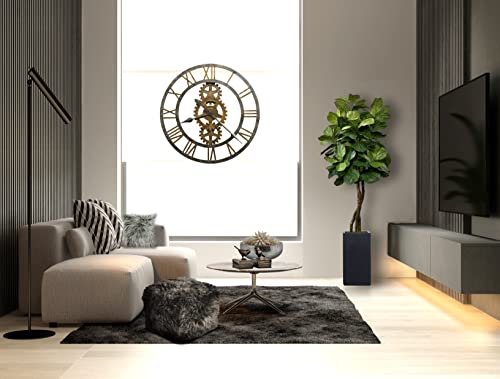 6 Ft Fiddle Leaf Fig Tree - Artificial Faux Fiddle Leaf Fig - 6 Foot Tall Fake Standing Ficus Lyrata - 6Ft Large Indoor Plants W/Big Green Leaves & Real Wood Trunks For Home Decor, Office Lobby Floor #TOP5