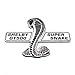 ZKL shop Emblemi di Auto Car Styling Shelby GT500 Super Snake Cobra ABS Badge Side Porta del Corpo Emblema Adesivo Decalcomania per Auto Accessorio per Ford Mustang Emblemi (Color : Right)