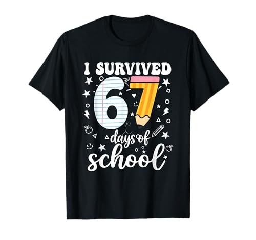 I Survived 67 Days of School Funny Meme Teacher Student T-Shirt