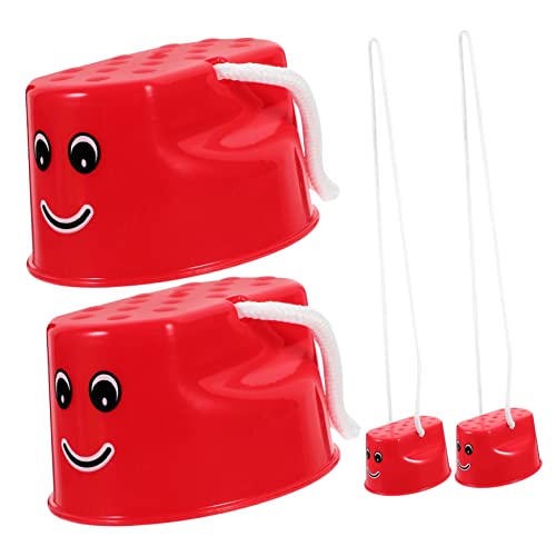 Gogogmee 4pcs Boy Girl Walking Stilts Balance Toy for Parent-boy Girl Outdoor Fun Thick for Safety Enhances Coordination and Motor Skills