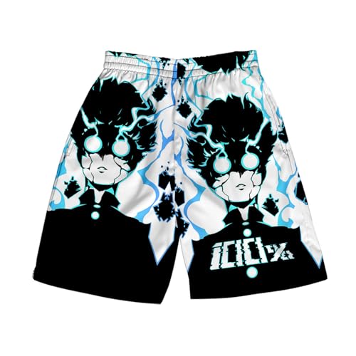 ISaikoy Anime Mob Psycho 100 Beach Shorts Swim Trunks Summer Boardshorts Jersey Short Pants