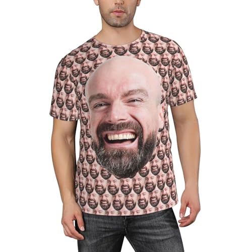 Custom Face Shirt Personalized Create Your Own Shirt with Photo Image Customized Shirts for Men Women