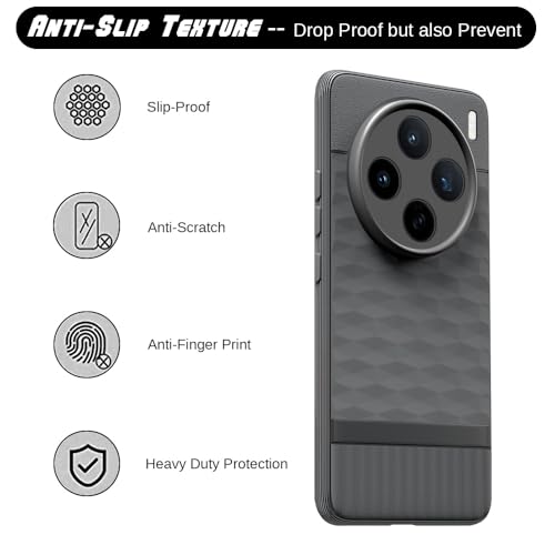 Image of Shockproof Case Compatible with Vivo X200T 5G / X200s 5G | Full Camera Protection | TPU Flexible Back Cover for Vivo X200T 5G / X200s 5G (Graphite Grey)