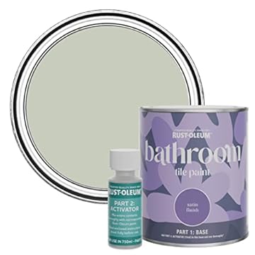 Rust-Oleum Green Water-Resistant Bathroom Tile Paint in Satin Finish - Aloe 750ml