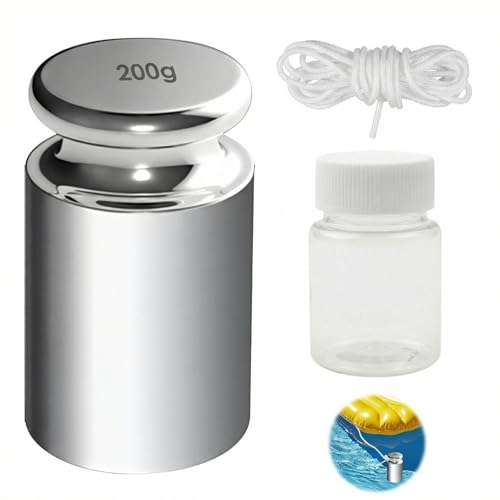 Pool Float Anchor Set, 200g Chrome-Plated Steel Weights for Stability, Includes Sealed Anti-Rust Bottle, Ideal for Lake Floats, Fountains, and Swimming Areas as a Reliable Ground Anchor Solution