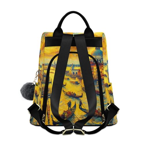 Mochila de pintura al óleo para mujer Venice bolso antirrobo de viaje casual 2