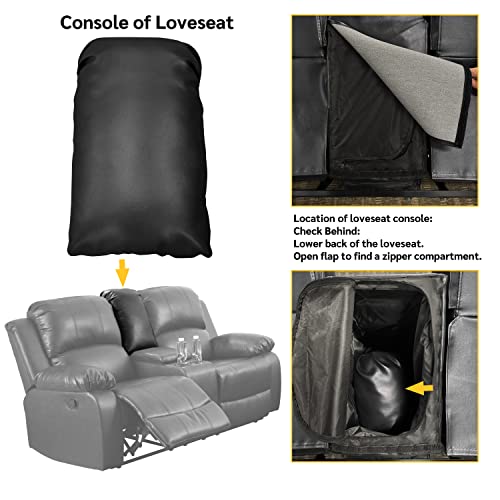 Beverly Fine Furniture 3 Piece Cades Bonded Leather, Brown - Image 5