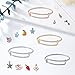 UPINS 100Pcs Expandable Bangle Bracelets Adjustable Blank Bracelets for Jewelry Making, 4 Colors