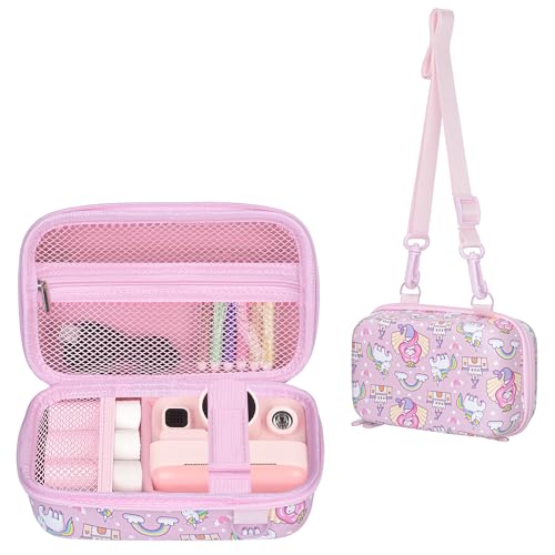 Image of Leayjeen Kids Camera Case Compatible with Dylanto /GKTZ /HiMont /CAMCLID /ESOXOFFORE Kids Instant Print Camera,for Film Camera Storage Christmas Gifts and Birthday Gifts for Kids -Pink Unicorn（Case Only）