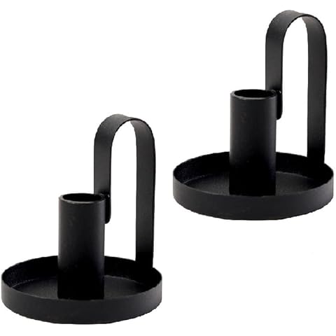 NobeOnbe 2 Pieces Candle Holder, Iron Candlelight Stand Stand Single Head Candle Holder for Christmas Wedding Party Living Room Cover