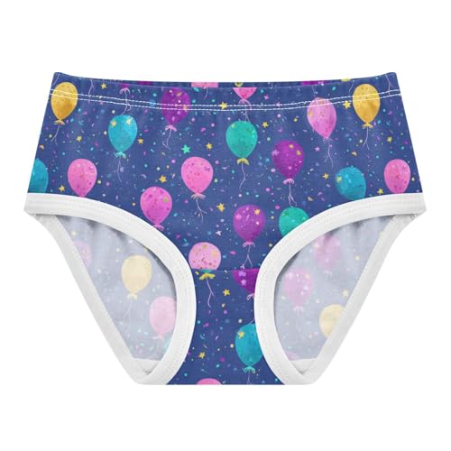 Wusikd Colorful Balloons Girls' Underwear Cotton Girls Briefs Soft Toddler Underwear 2T