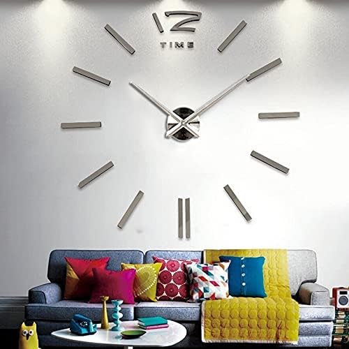 Wall Clock 3D Round Acrylic Wall Clock Silent and Non Ticking Seam
