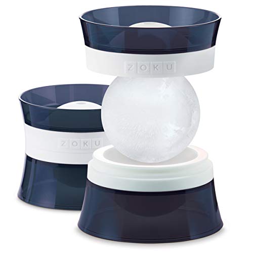 Zoku Silicone Ice Sphere Molds, Set of 2 Stackable Ice Ball Molds, Keep