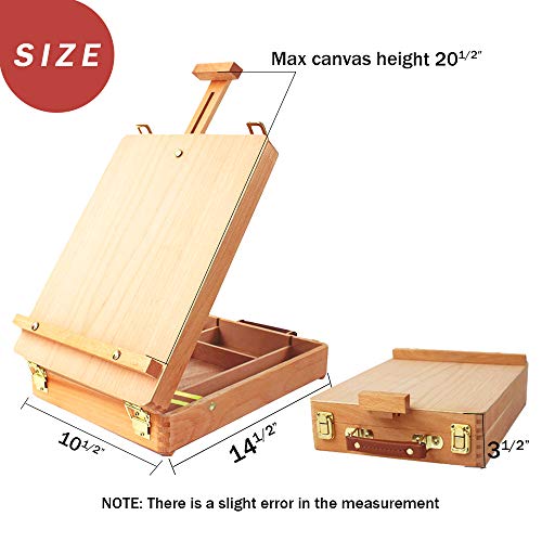 image for Miratuso Tabletop Art Easel for Painting, Premium Wooden Sketchbox, Po