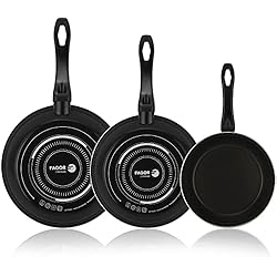 Groupalia Sartenes Fagor SARTEN OPTIMAX Antiadherente Doble Capa, Acero esmaltado de 1,5mm de Espesor, Compatible con Toda Clase Cocina, inducción, cerquillo de Acero. Apta lavavajillas (20+24+28)