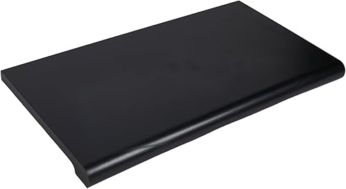 Miniatura 3 de Bullnose - Estante moldeado por inyección negro, 13 pulgadas de ancho x 24 pulgadas de largo