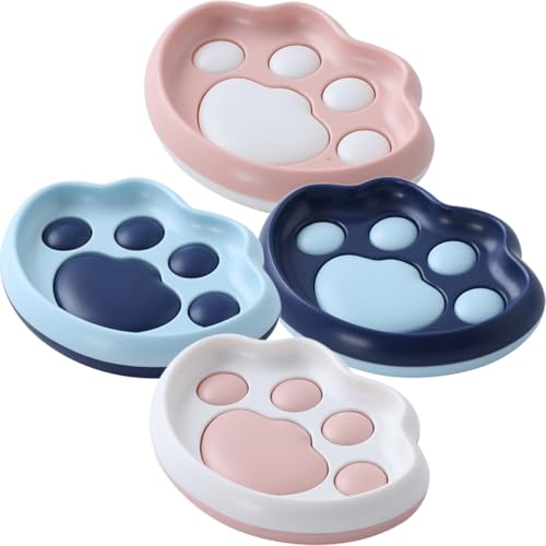 Porte-savons patte de chat drainage rapide support mural cuisine lot 4