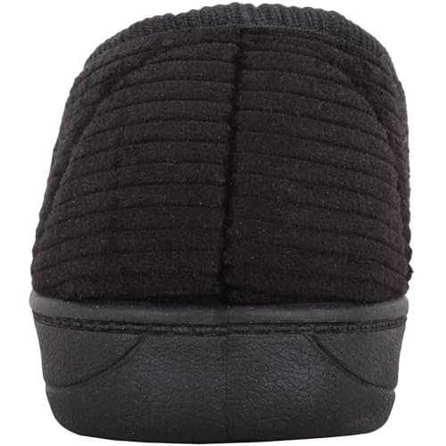 ABSOLUTE FOOTWEAR Mens Easy Slip On Wide Fitting Winter Slipper with Twin Gusset - Black - UK 10 - Image 3